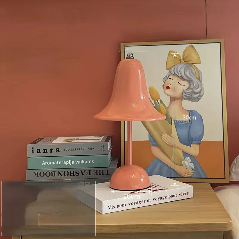 LED Bell Desk Lamp Touch Dimmable Rechargeable Table Night Light Bedside Reading - Image 11