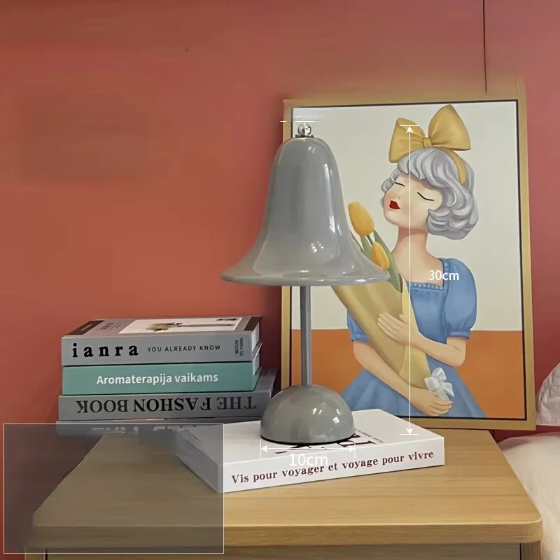 LED Bell Desk Lamp Touch Dimmable Rechargeable Table Night Light Bedside Reading - Image 7