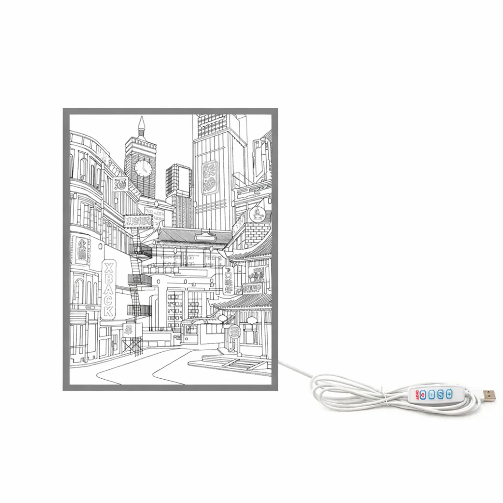 LED Cityscape Night View Light Painting USB Dimmable Wall Art Lamp Home Decor - Image 10