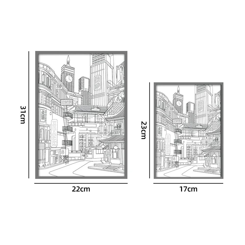 LED Cityscape Night View Light Painting USB Dimmable Wall Art Lamp Home Decor - Image 6