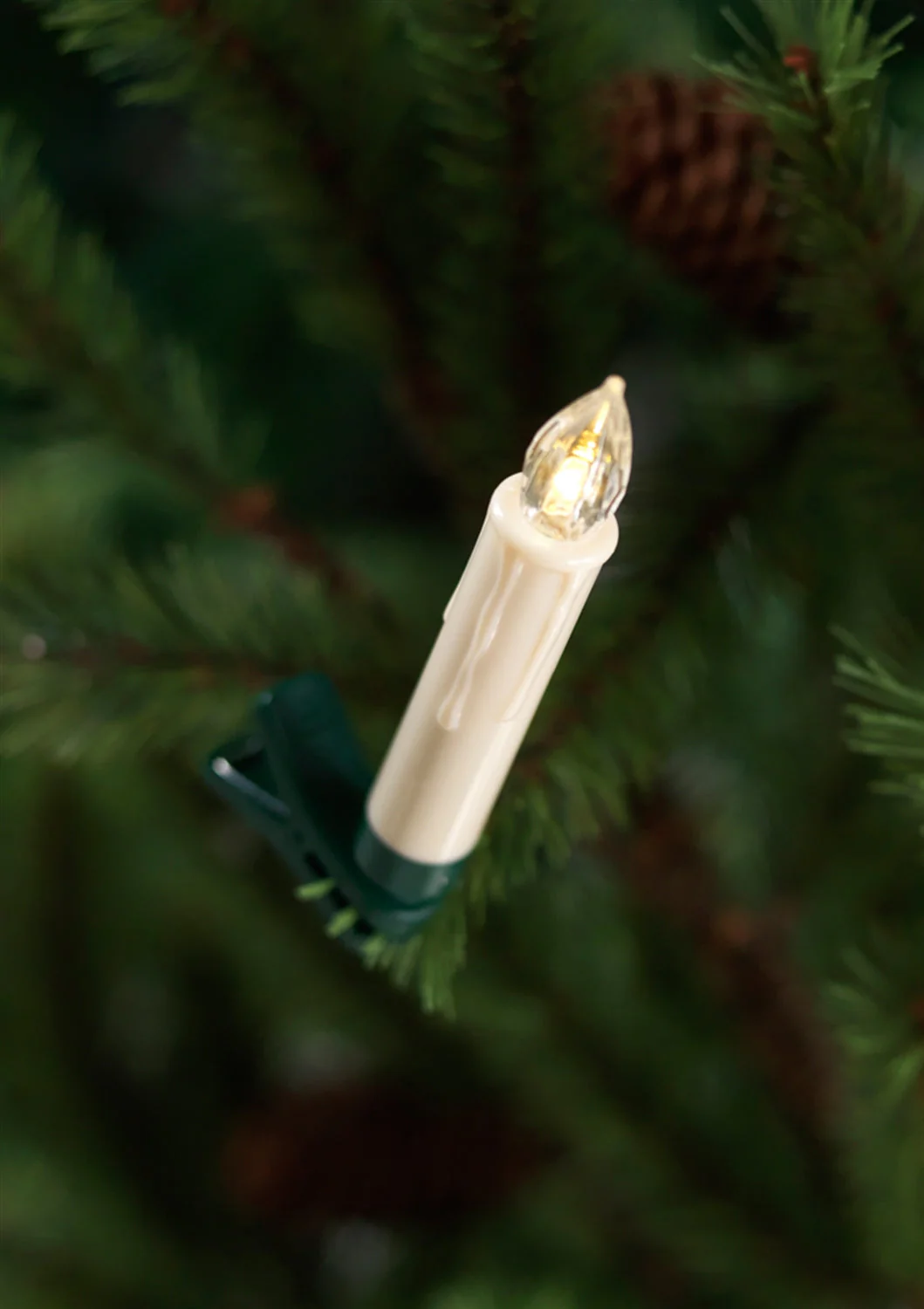 LED Clip on Taper Candle with Remote (Set of 24) - Image 2