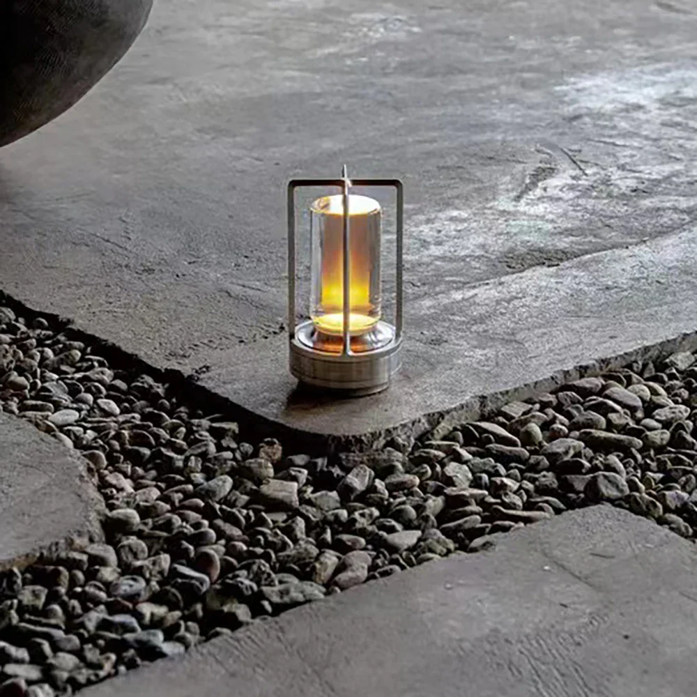 LED Crystal Table Lamp Touch Dimmable Rechargeable Bedside Night Light Decor - Image 2