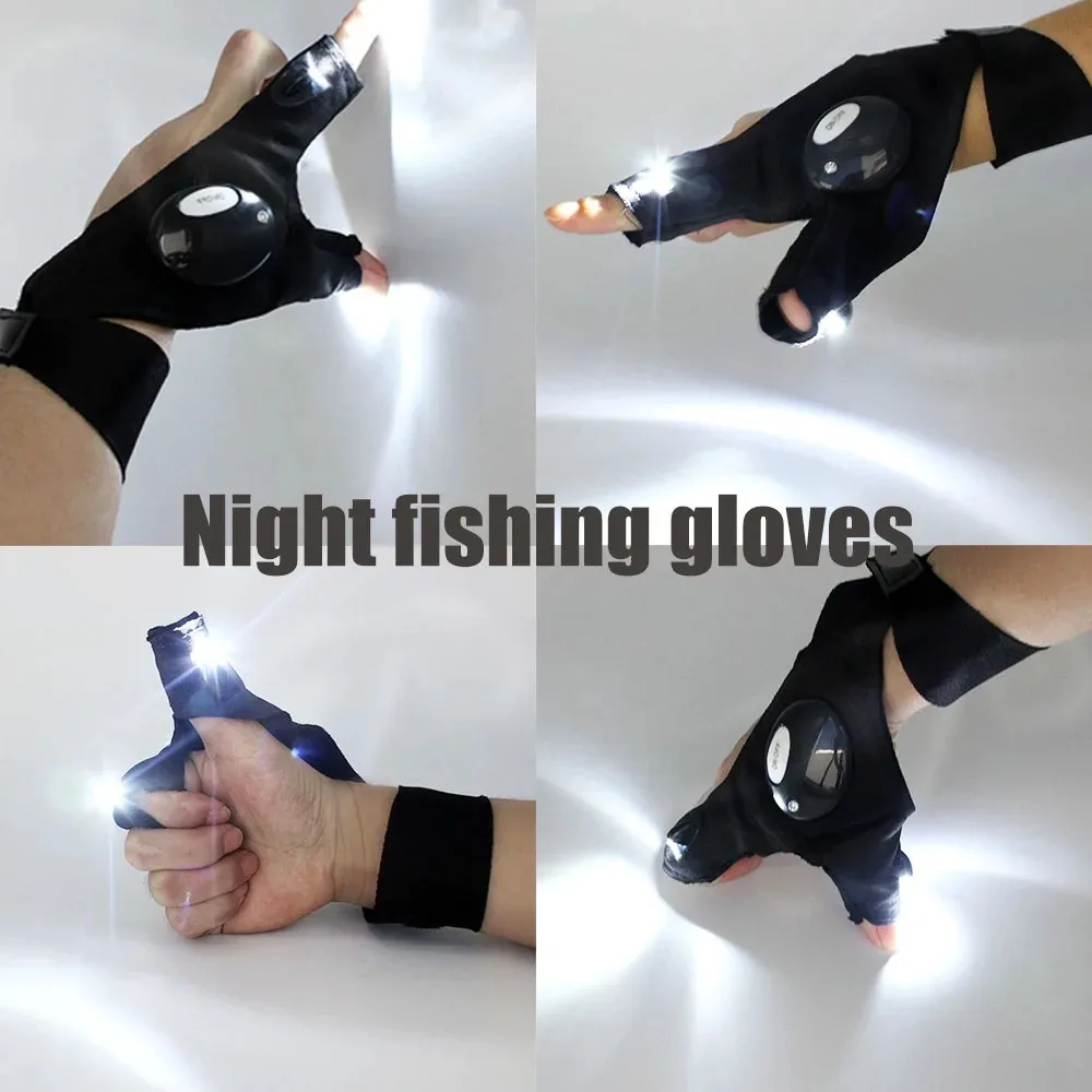 LED Cycling Gloves – Fingerless Gloves with Lights for Fishing, Outdoor & Sports - Image 2