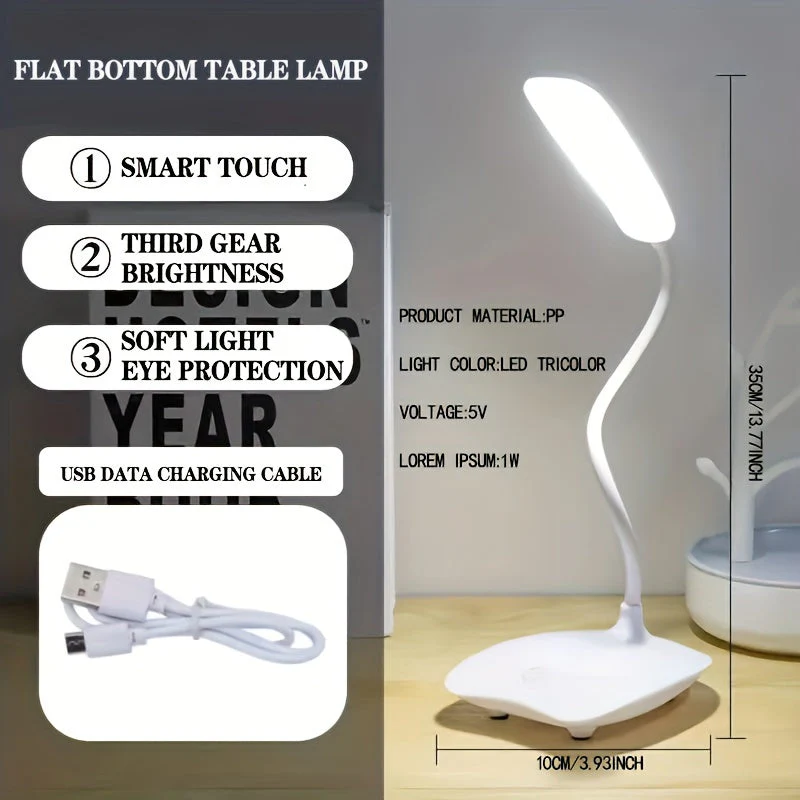 LED Desk Lamp for Students – USB Rechargeable Eye Protection Touch Dimmable Light - Image 2