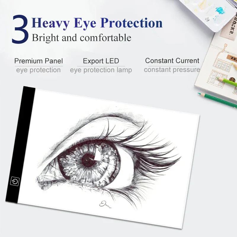 LED Drawing Copy Pad Dimmable Light Board Adjustable Art Tablet Educational Toy - Image 5