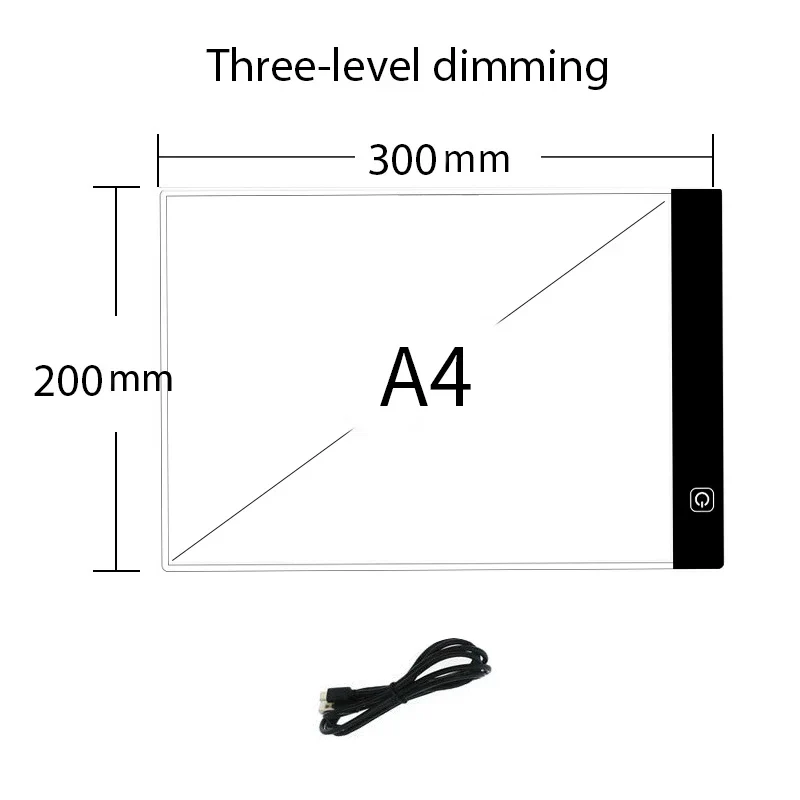 LED Drawing Copy Pad Dimmable Light Board Adjustable Art Tablet Educational Toy - Image 8