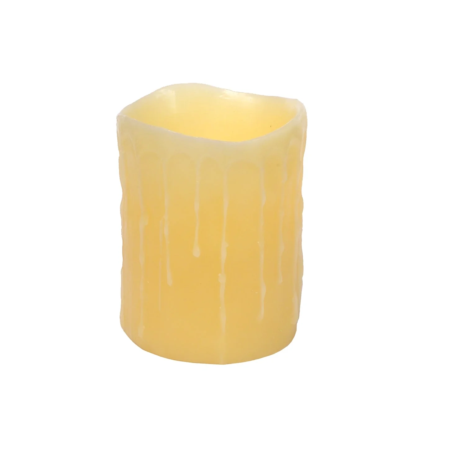 LED Dripping Wax Pillar Candles (Set of 3) - Image 2