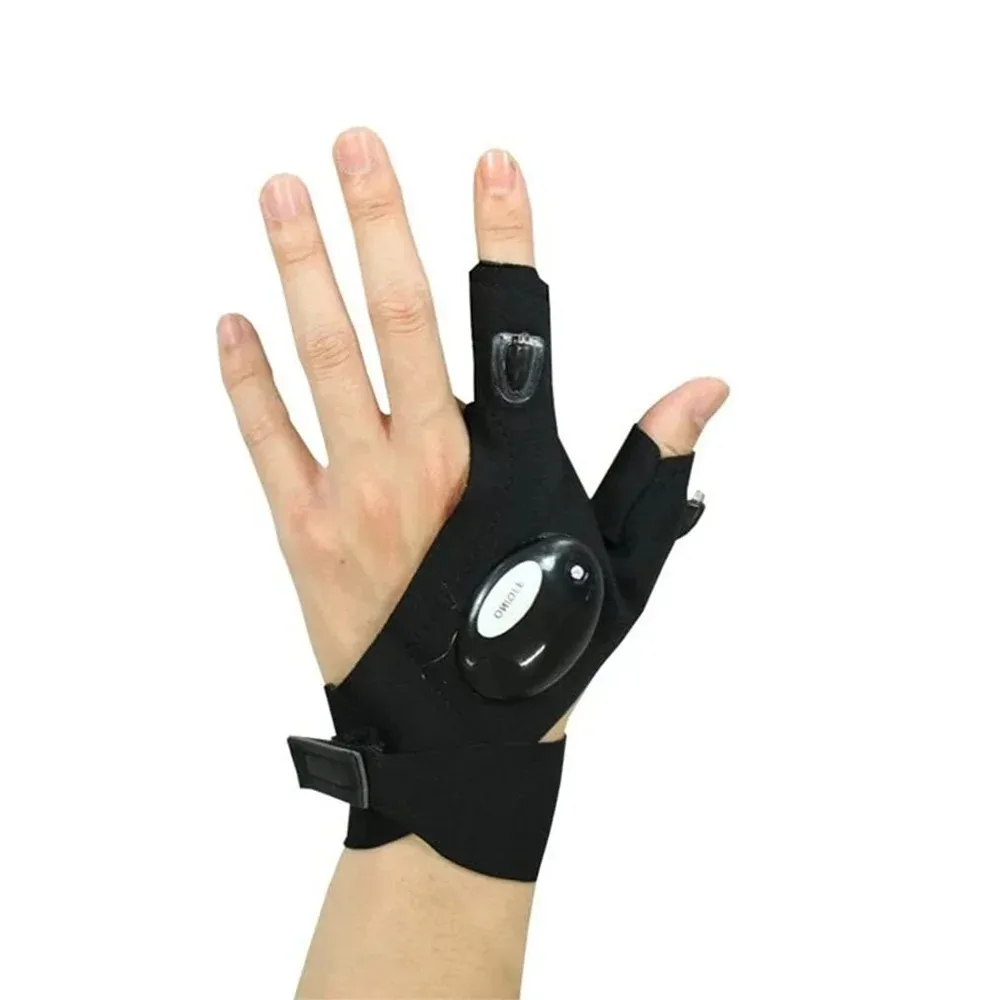LED Flashlight Running Gloves – Waterproof Fingerless Gloves for Cycling & Hiking - Image 6