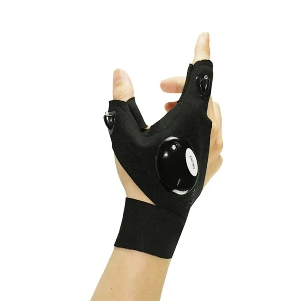 LED Flashlight Running Gloves – Waterproof Fingerless Gloves for Cycling & Hiking - Image 7