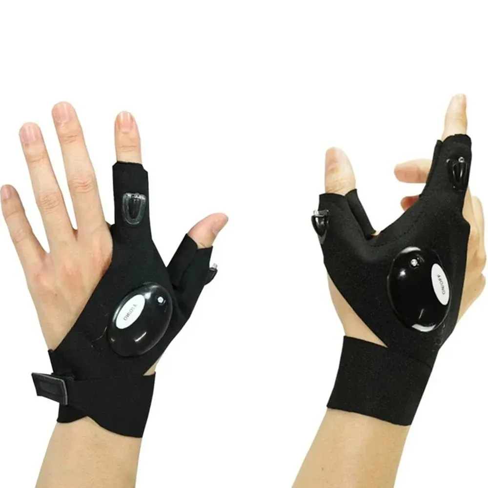 LED Flashlight Running Gloves – Waterproof Fingerless Gloves for Cycling & Hiking - Image 8
