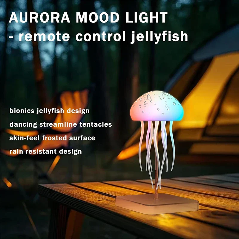 LED Jellyfish Lamp 9 Tentacles Color Changing Remote Night Light Ultra Battery - Image 5