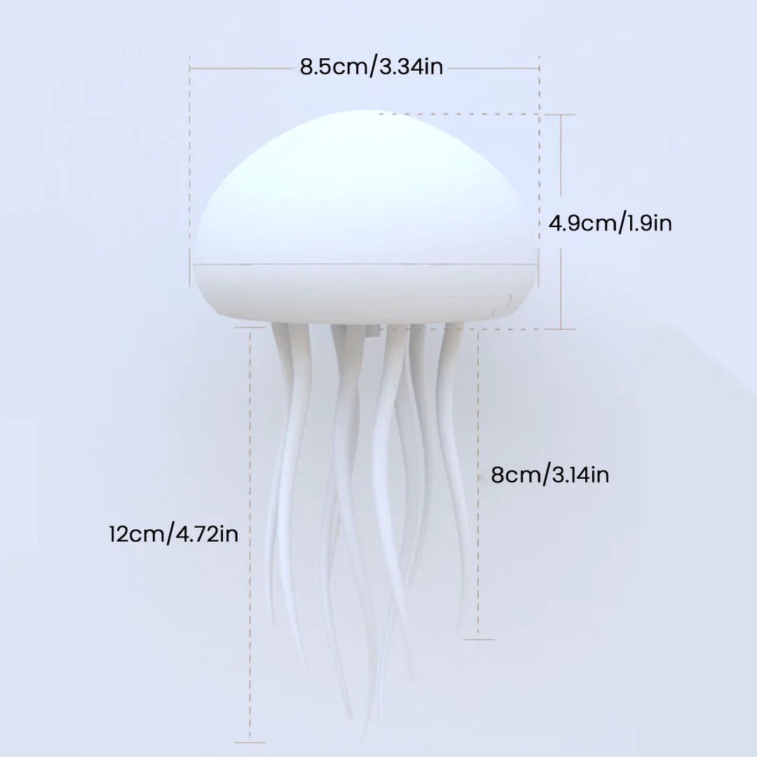 LED Jellyfish Lamp RGB Color Changing Mood Light with Voice Control - Image 3