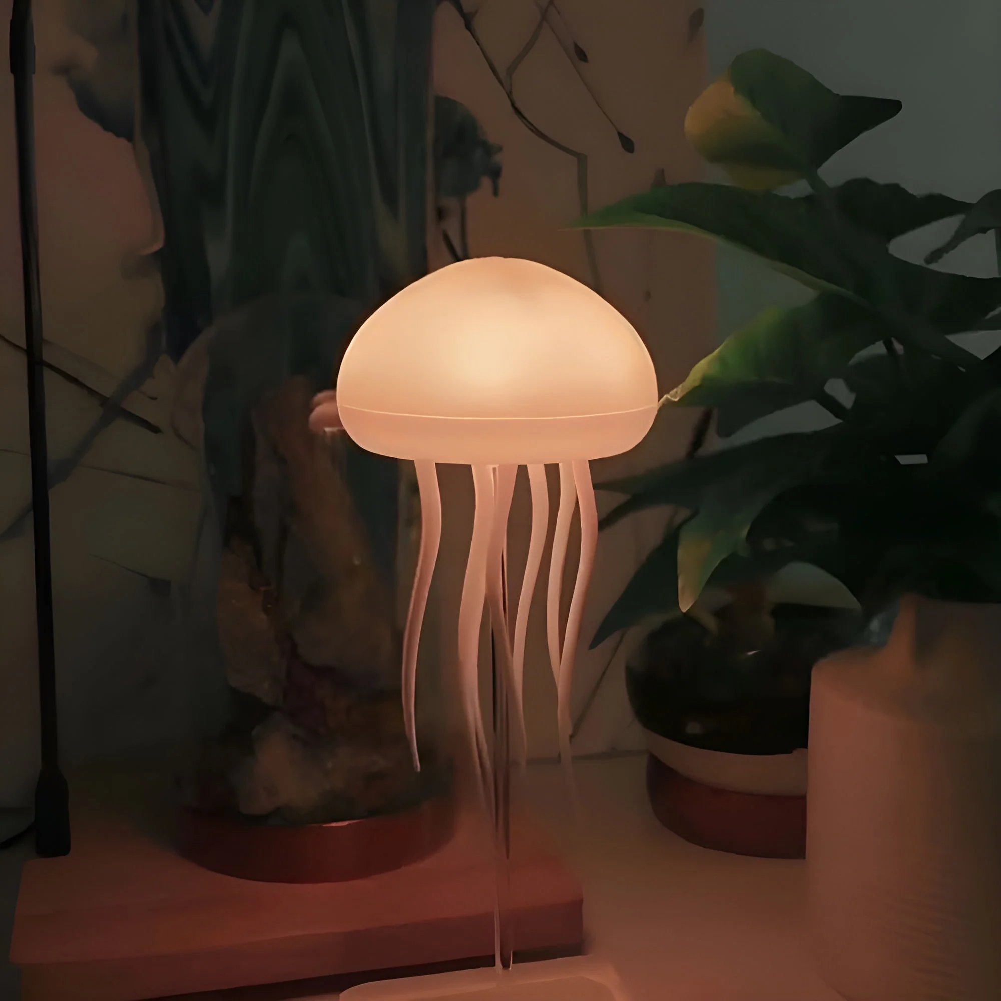 LED Jellyfish Lamp RGB Color Changing Mood Light with Voice Control - Image 9