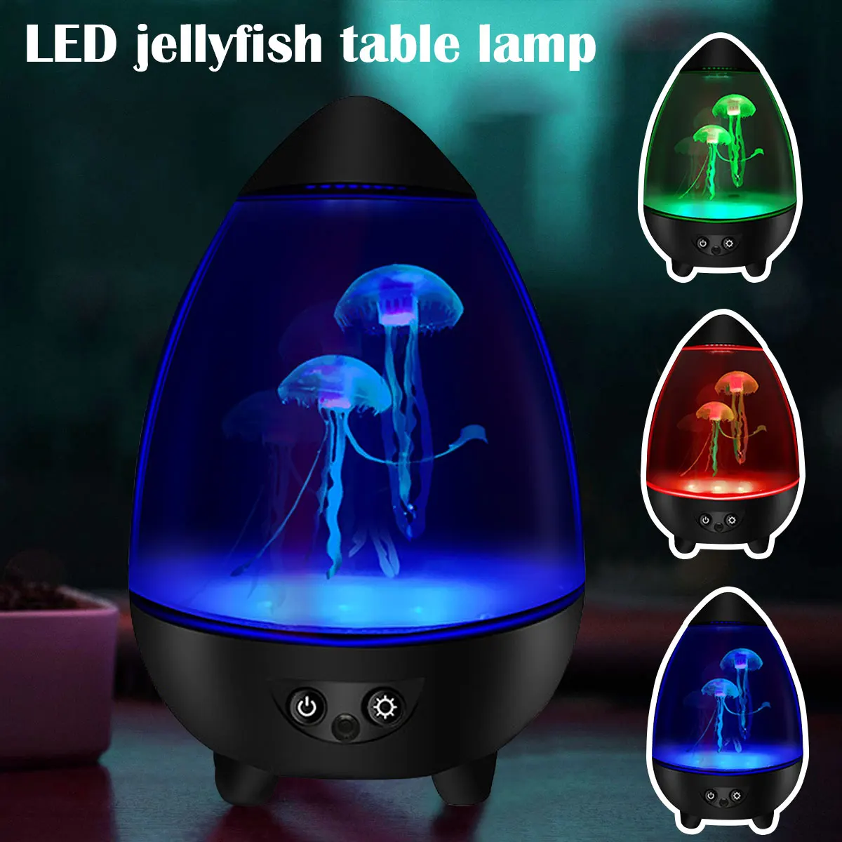 LED Jellyfish Lamp RGB Mood Light USB Night Light with Remote Aquarium Desk Decor - Image 5
