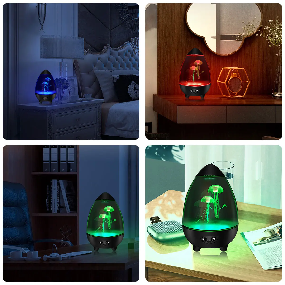 LED Jellyfish Lamp RGB Mood Light USB Night Light with Remote Aquarium Desk Decor - Image 6