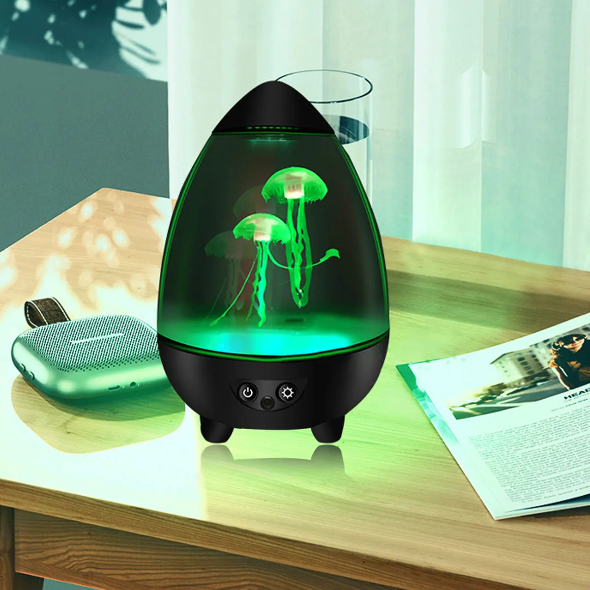 LED Jellyfish Lamp RGB Mood Light USB Night Light with Remote Aquarium Desk Decor - Image 8