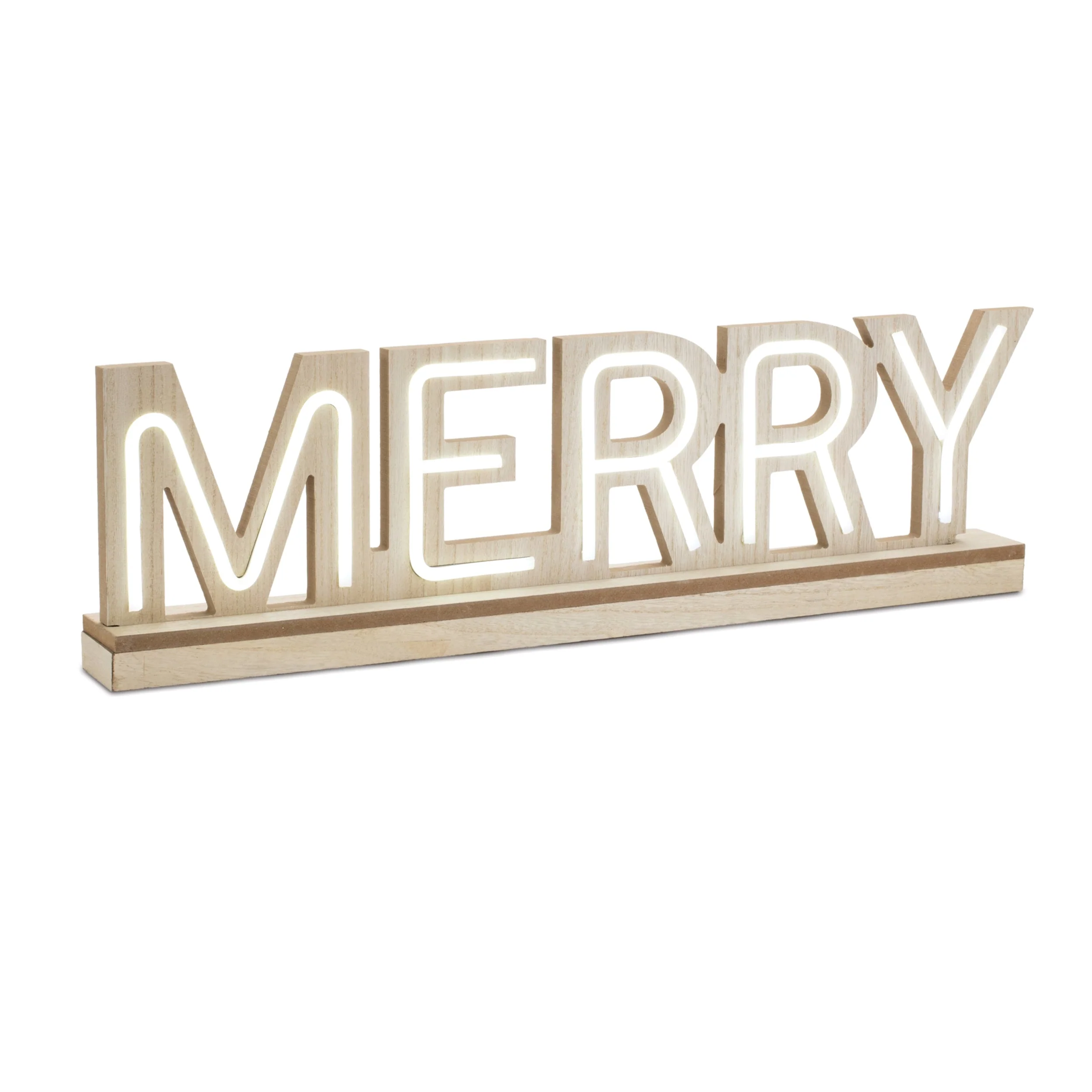 LED Joy and Merry Tabletop Sign (Set of 2) - Image 6