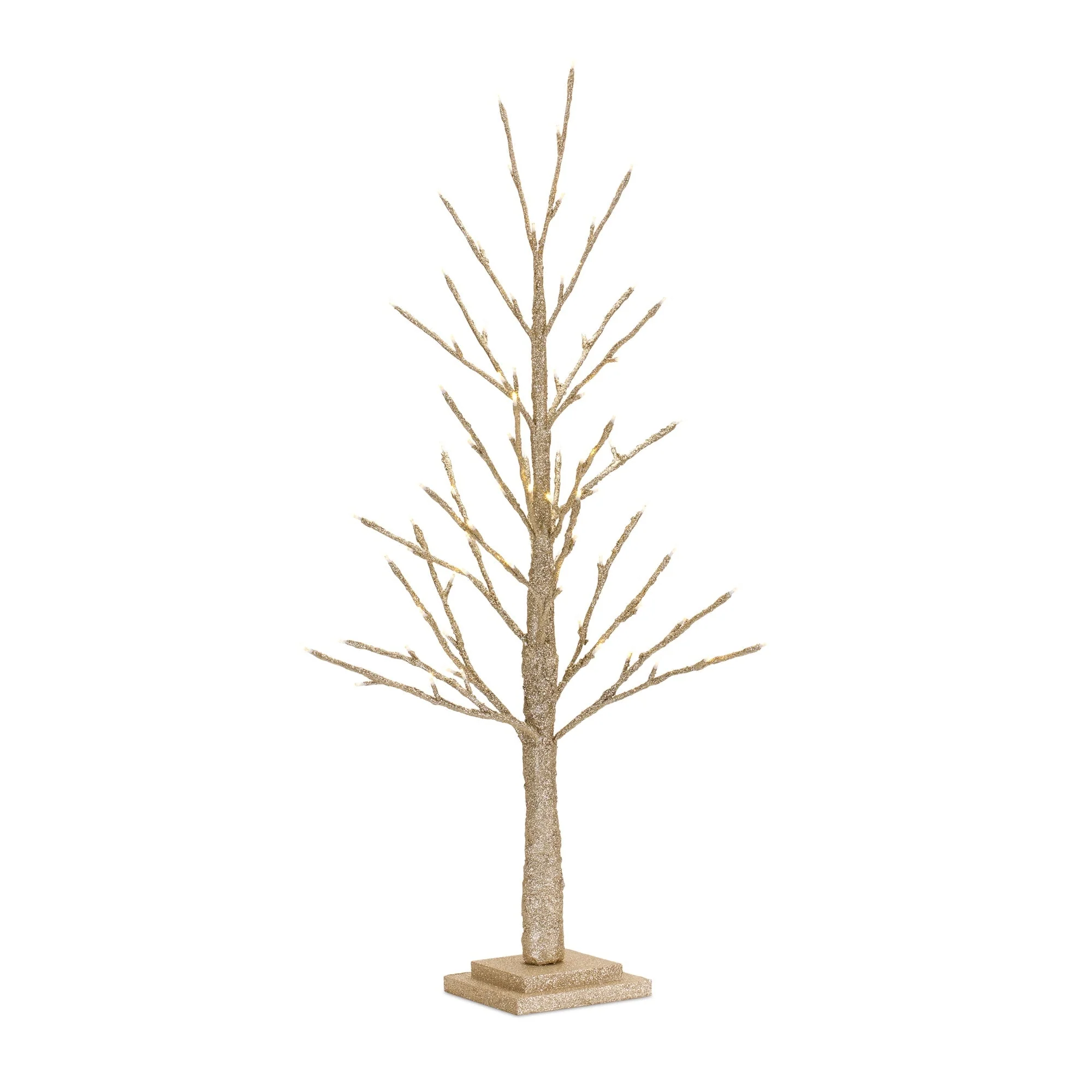 LED Lighted Gold Twig Tree 36"H