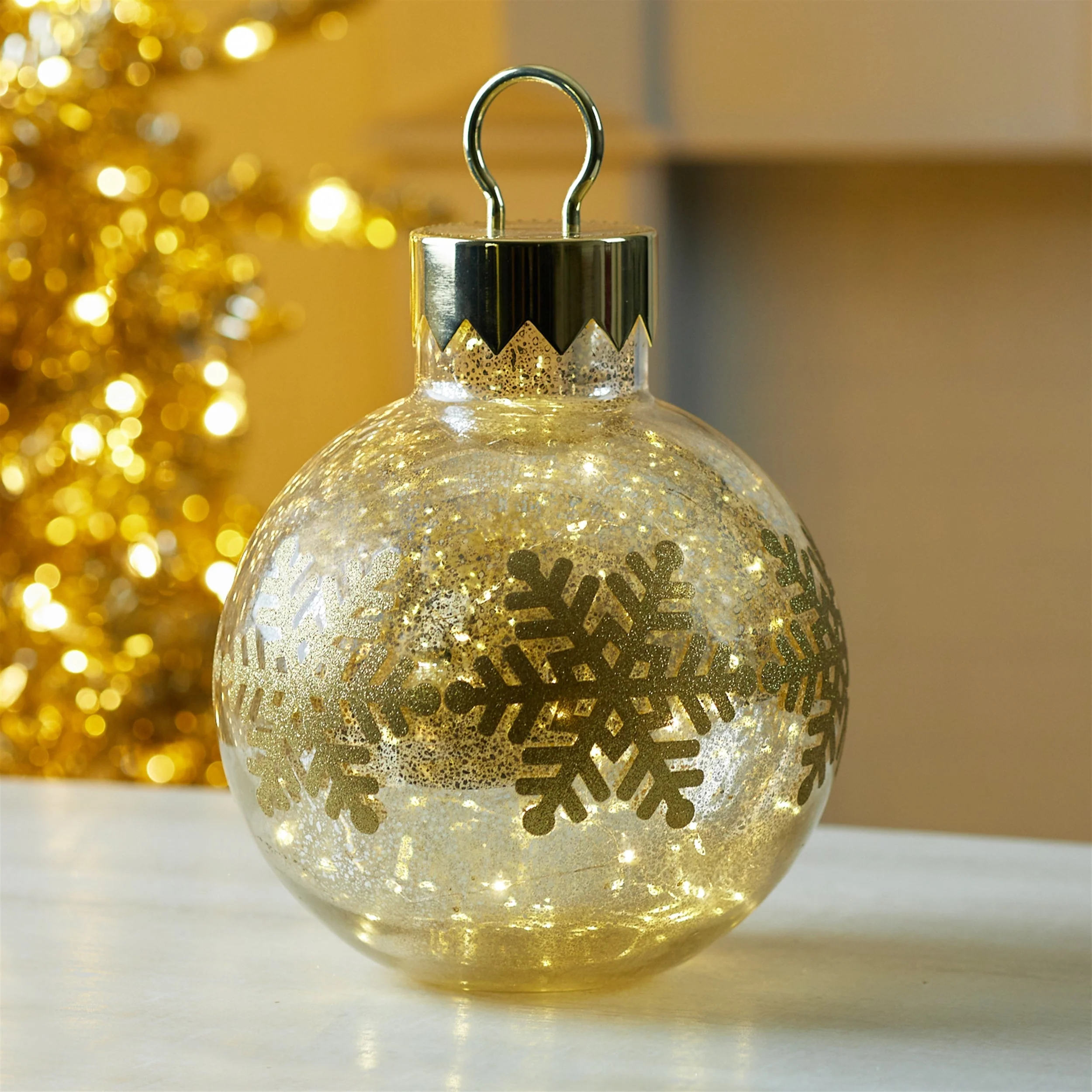 LED Mercury Glass Ornament 13"H - Image 6
