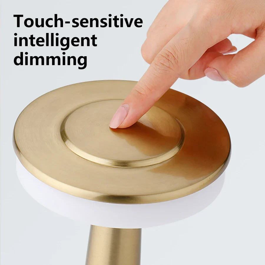 LED Metal Touch Table Lamp Rechargeable Night Light for Bar Coffee Table Decor - Image 4