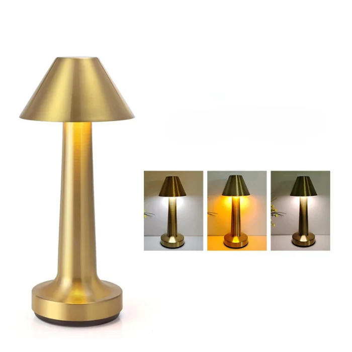 LED Metal Touch Table Lamp Rechargeable Night Light for Bar Coffee Table Decor - Image 9