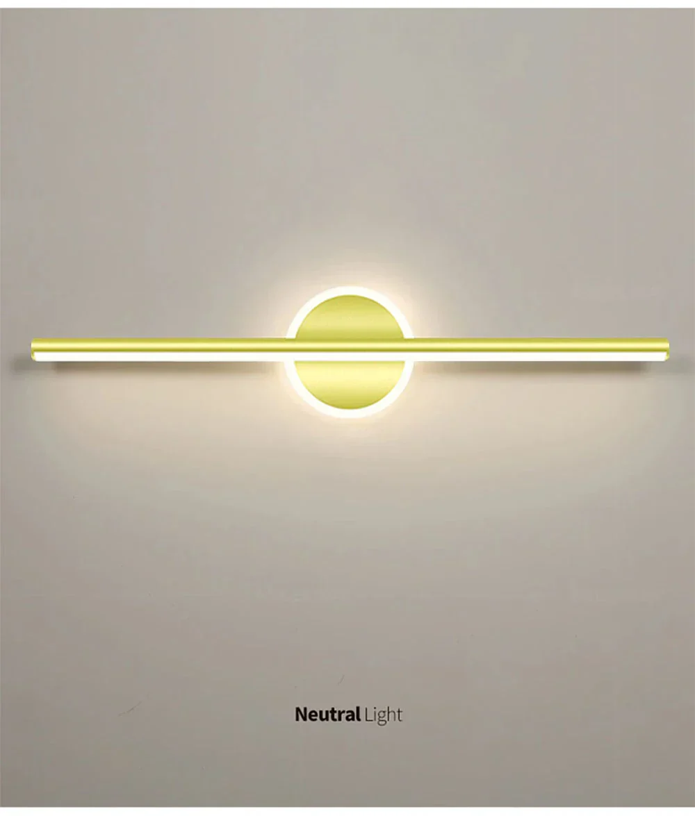 LED Mirror Front Wall Light – 40/60cm Gold Black Indoor Lamp for Bathroom & Bedroom - Image 11