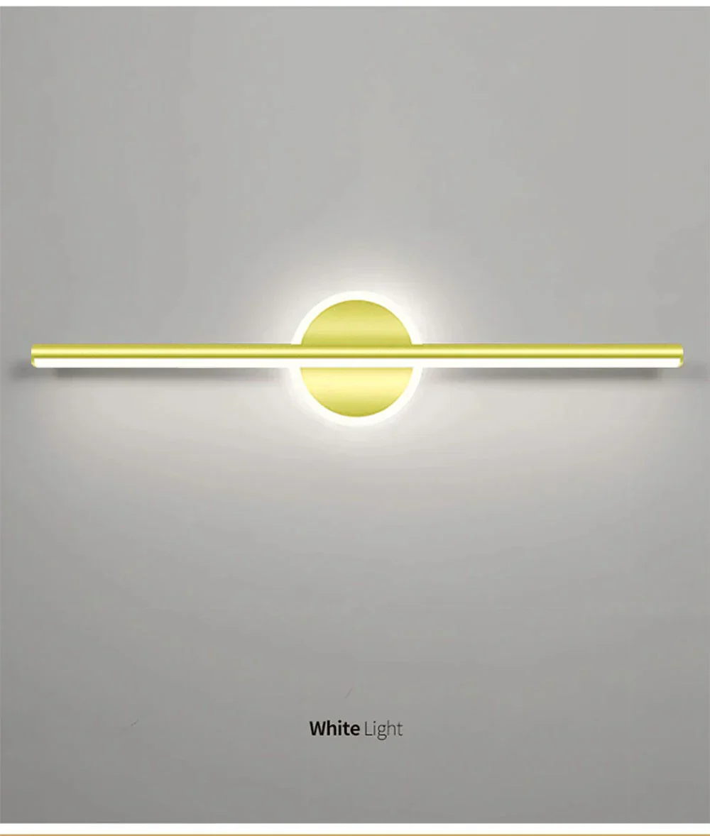 LED Mirror Front Wall Light – 40/60cm Gold Black Indoor Lamp for Bathroom & Bedroom - Image 12