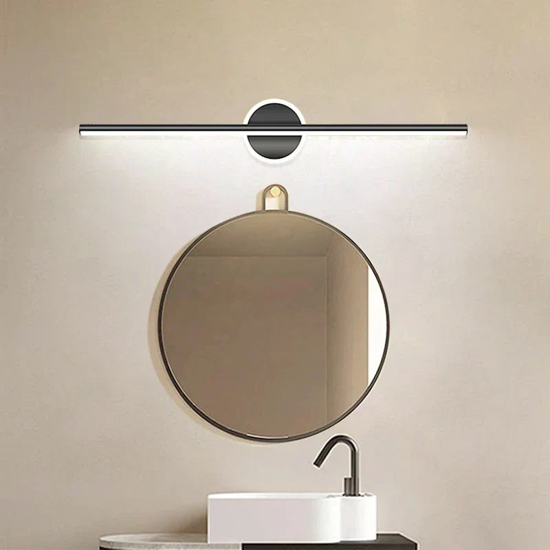 LED Mirror Front Wall Light – 40/60cm Gold Black Indoor Lamp for Bathroom & Bedroom - Image 3