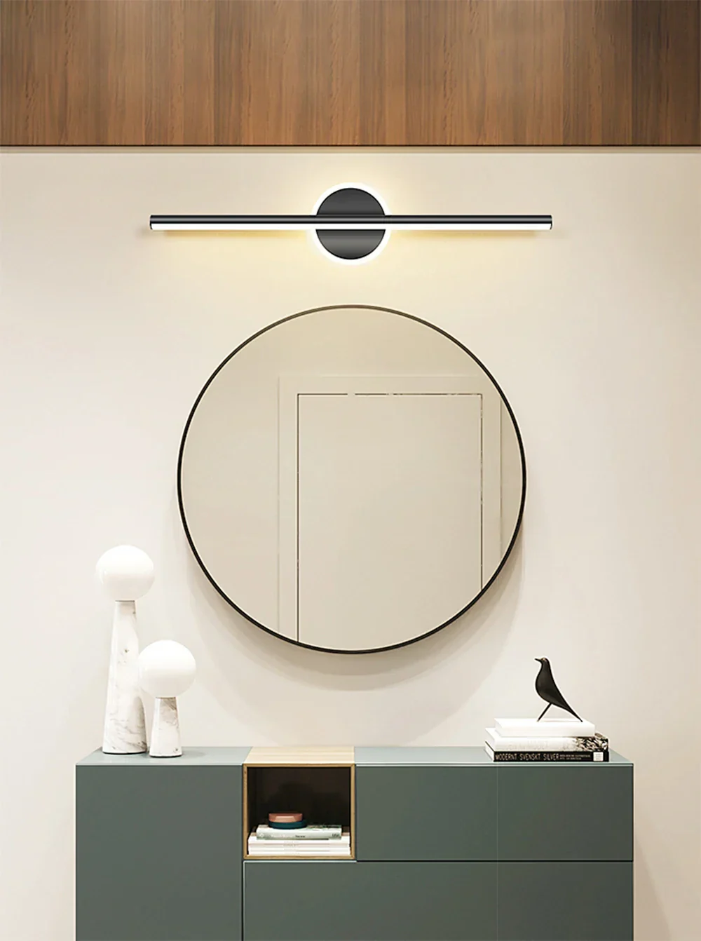 LED Mirror Front Wall Light – 40/60cm Gold Black Indoor Lamp for Bathroom & Bedroom - Image 8