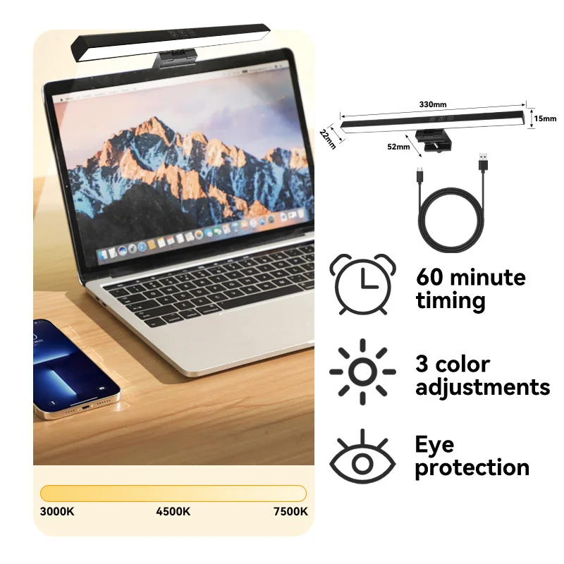 LED Monitor Light Bar USB Stepless Dimming Desk Lamp Screen Backlight Office - Image 10