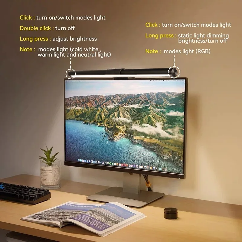 LED Monitor Light Bar USB Stepless Dimming Desk Lamp Screen Backlight Office - Image 3