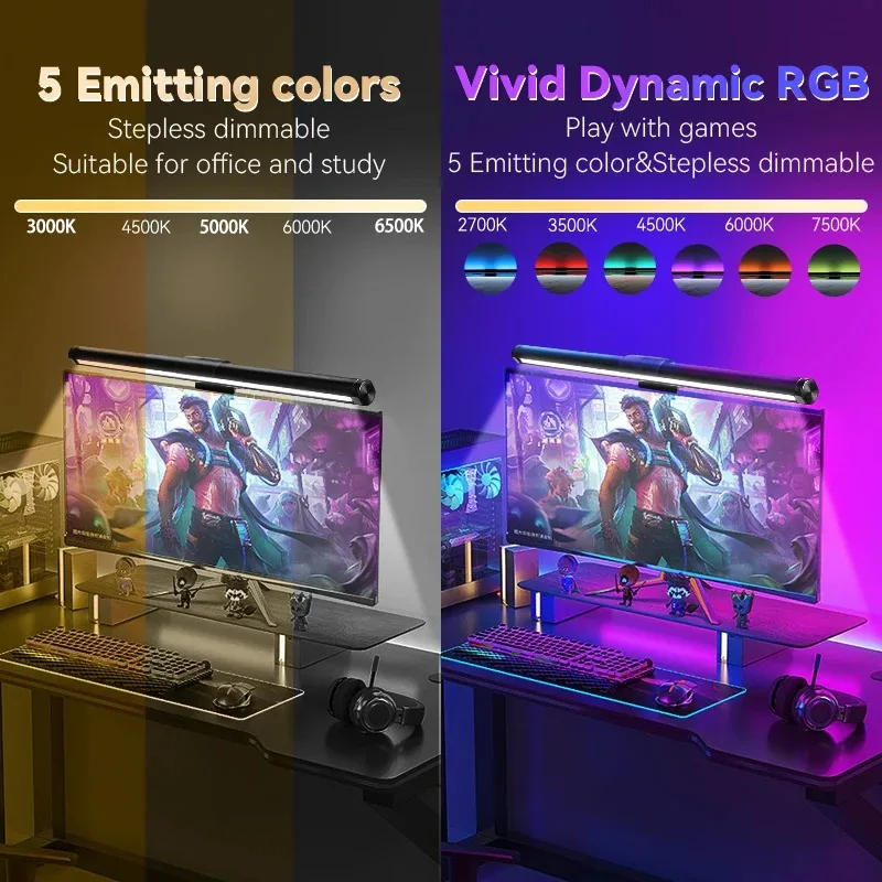 LED Monitor Light Bar USB Stepless Dimming Desk Lamp Screen Backlight Office - Image 6