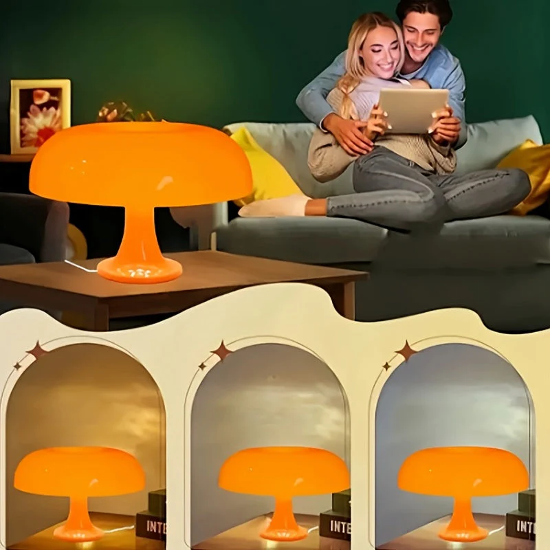 LED Mushroom Table Lamp Modern Bedside Light for Room Decor & Christmas Gift - Image 5