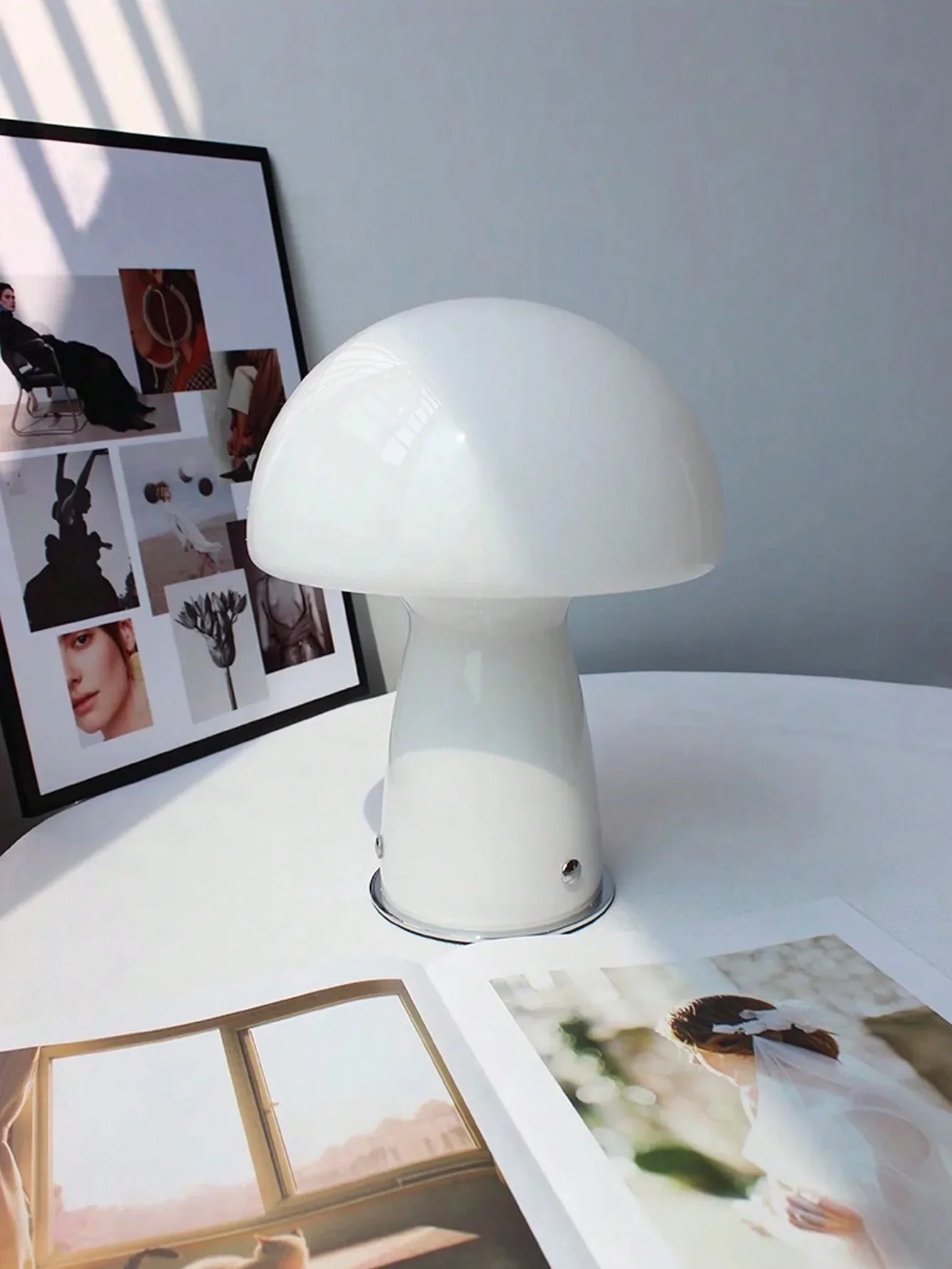 LED Mushroom Table Lamp USB Tri Color Ambient Light Bedside Dining Camping Decor - Image 6