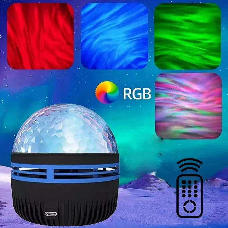 LED Northern Lights Projection Lamp Aurora Borealis USB Remote Color-Changing Light - Image 7
