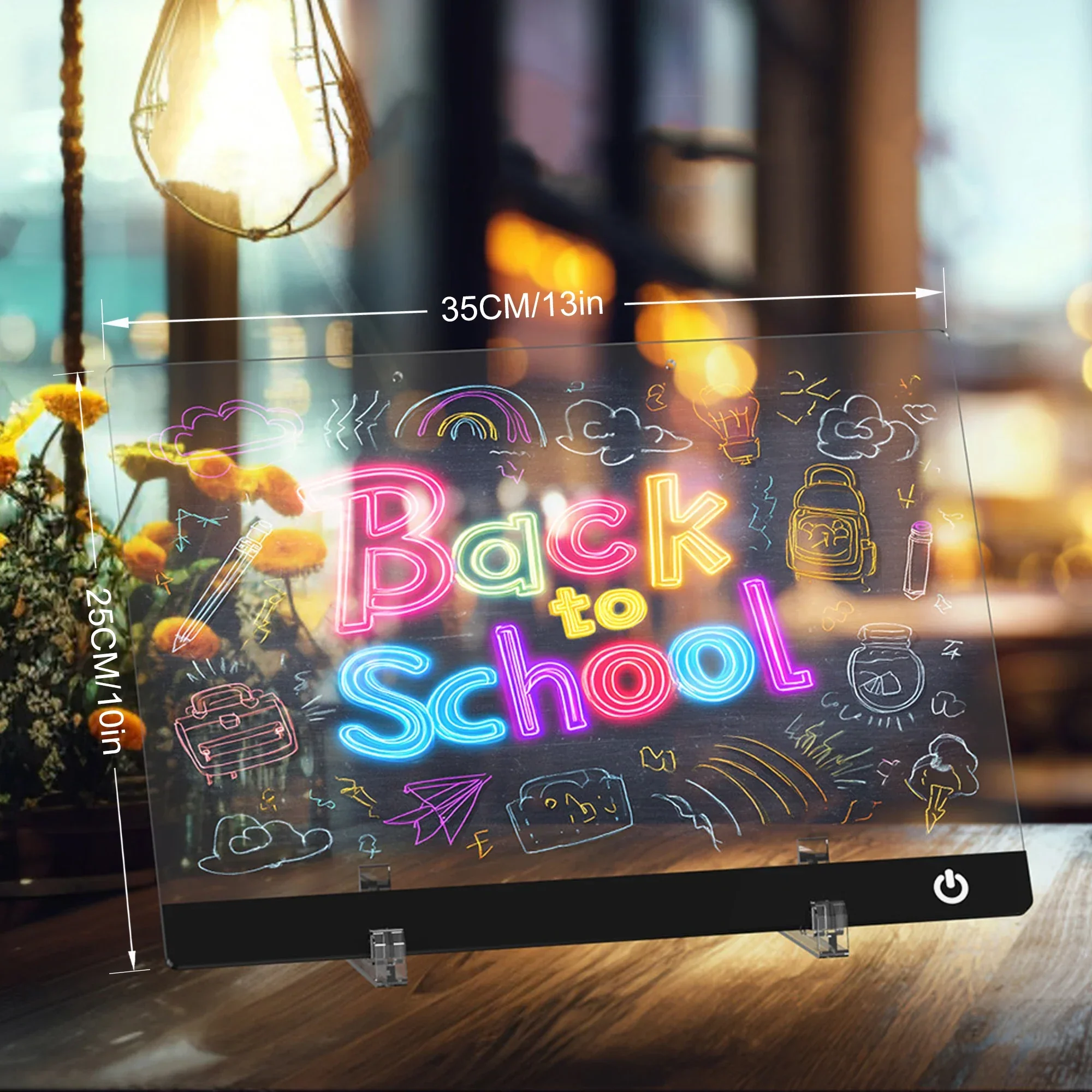 LED Note Board Night Light – 7-Color Acrylic Message & Drawing Board Gift - Image 7