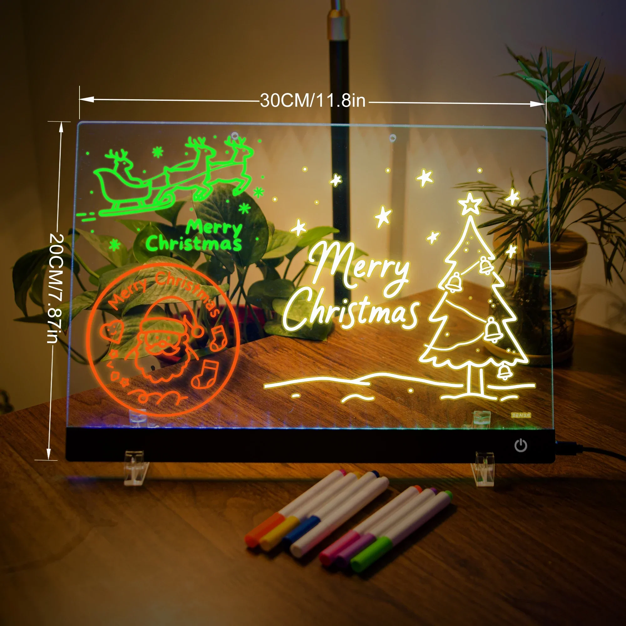 LED Note Board Night Light – 7-Color Acrylic Message & Drawing Board Gift - Image 8
