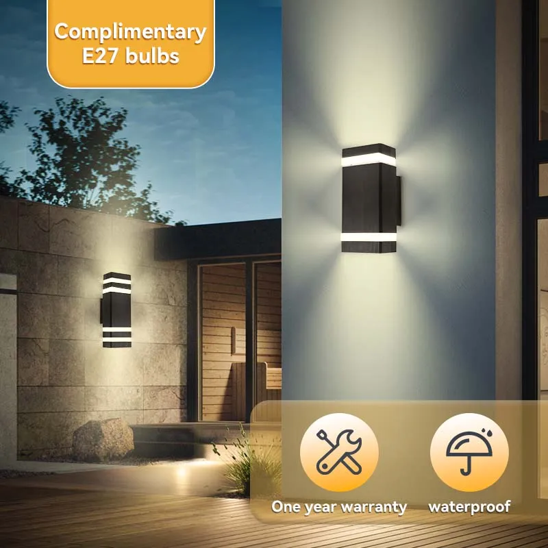 LED Outdoor Waterproof Wall Light Decor Socket External Stairs Fitter Holder E27 Lighting Bedroom Fixture Home Lamp Wall Street - Image 3