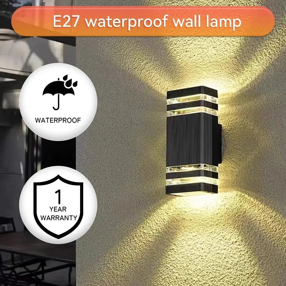 LED Outdoor Waterproof Wall Light Decor Socket External Stairs Fitter Holder E27 Lighting Bedroom Fixture Home Lamp Wall Street - Image 7