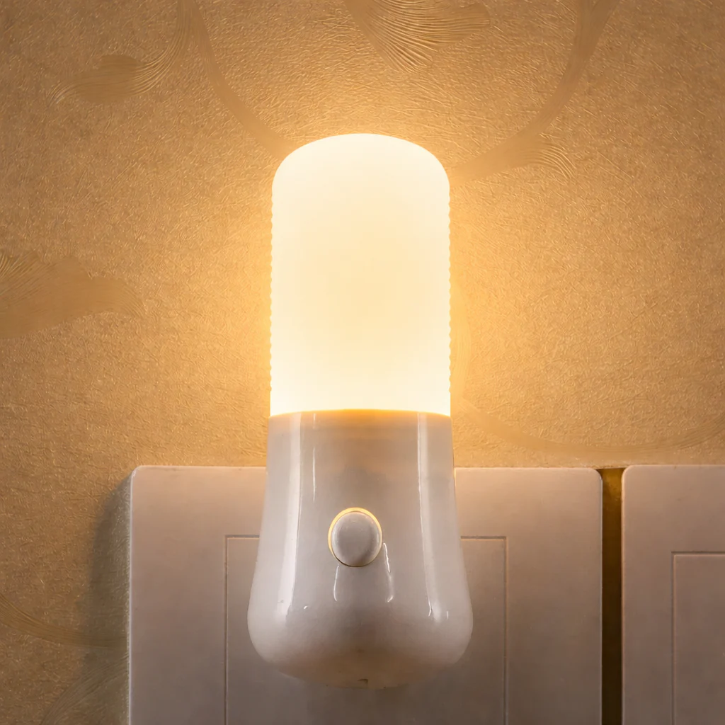 LED Plug In Night Light Warm White Wall Lamp for Kids Bedroom Hallway Stairs - Image 8