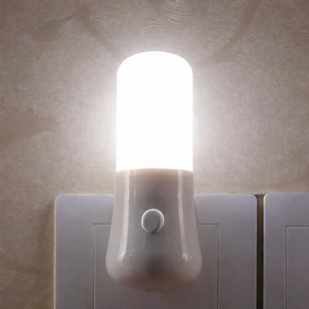 LED Plug In Night Light Warm White Wall Lamp for Kids Bedroom Hallway Stairs - Image 9