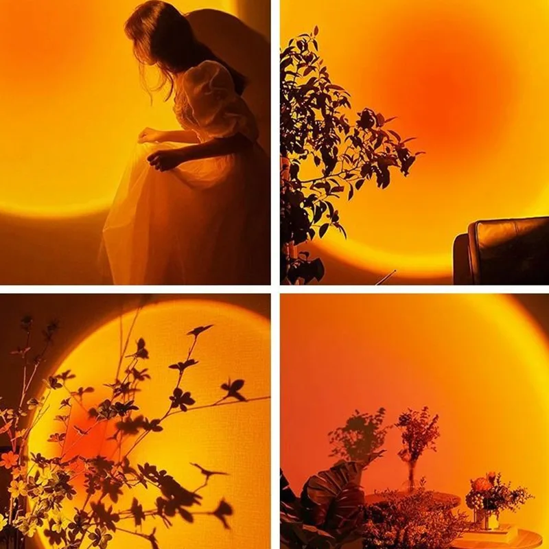 LED Recessed Ceiling Downlight Sunset Projection Rainbow Night Light Bedroom Decor - Image 3
