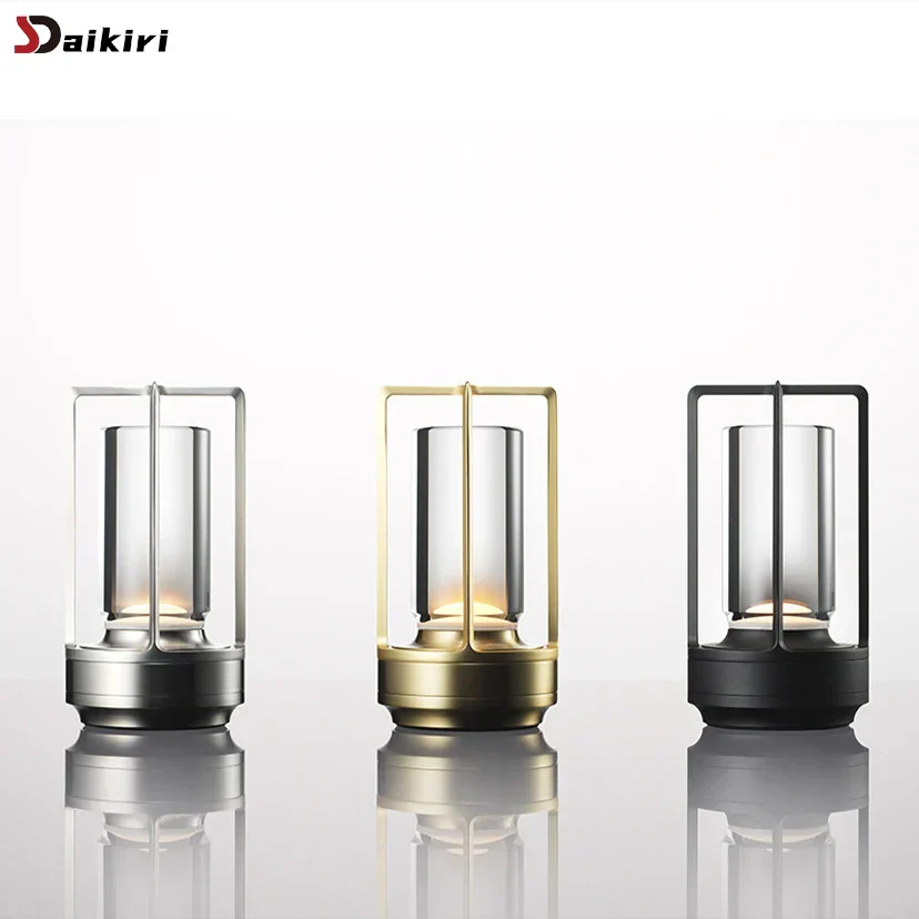 LED Rechargeable Touch Table Lamp Crystal Aluminum Night Light for Home & Restaurant - Image 6
