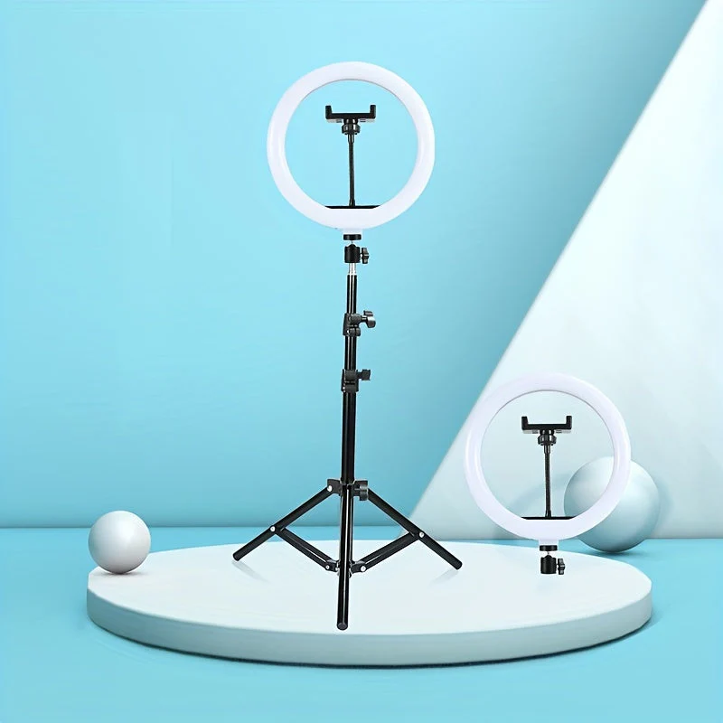 LED Ring Light with Tripod and Phone Holder USB Selfie Video Light 26cm - Image 5