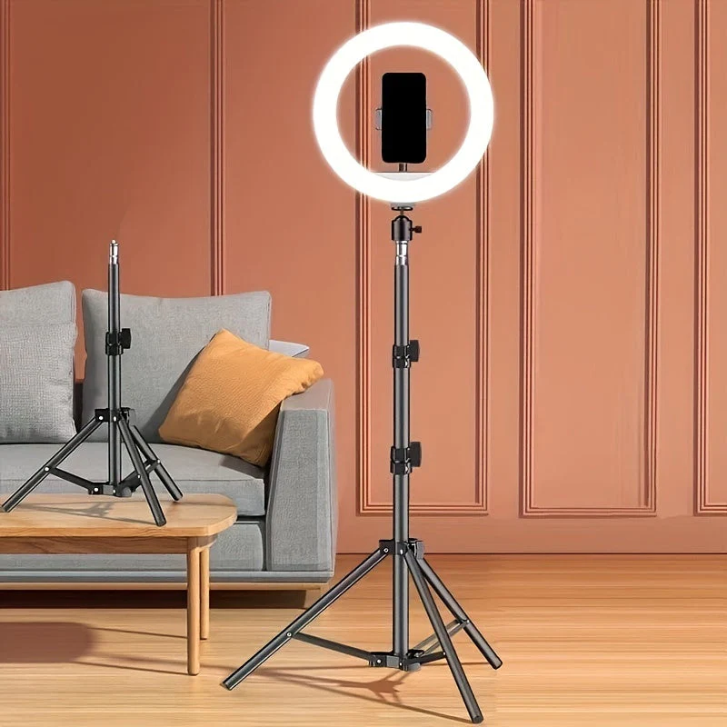 LED Ring Light with Tripod and Phone Holder USB Selfie Video Light 26cm - Image 6