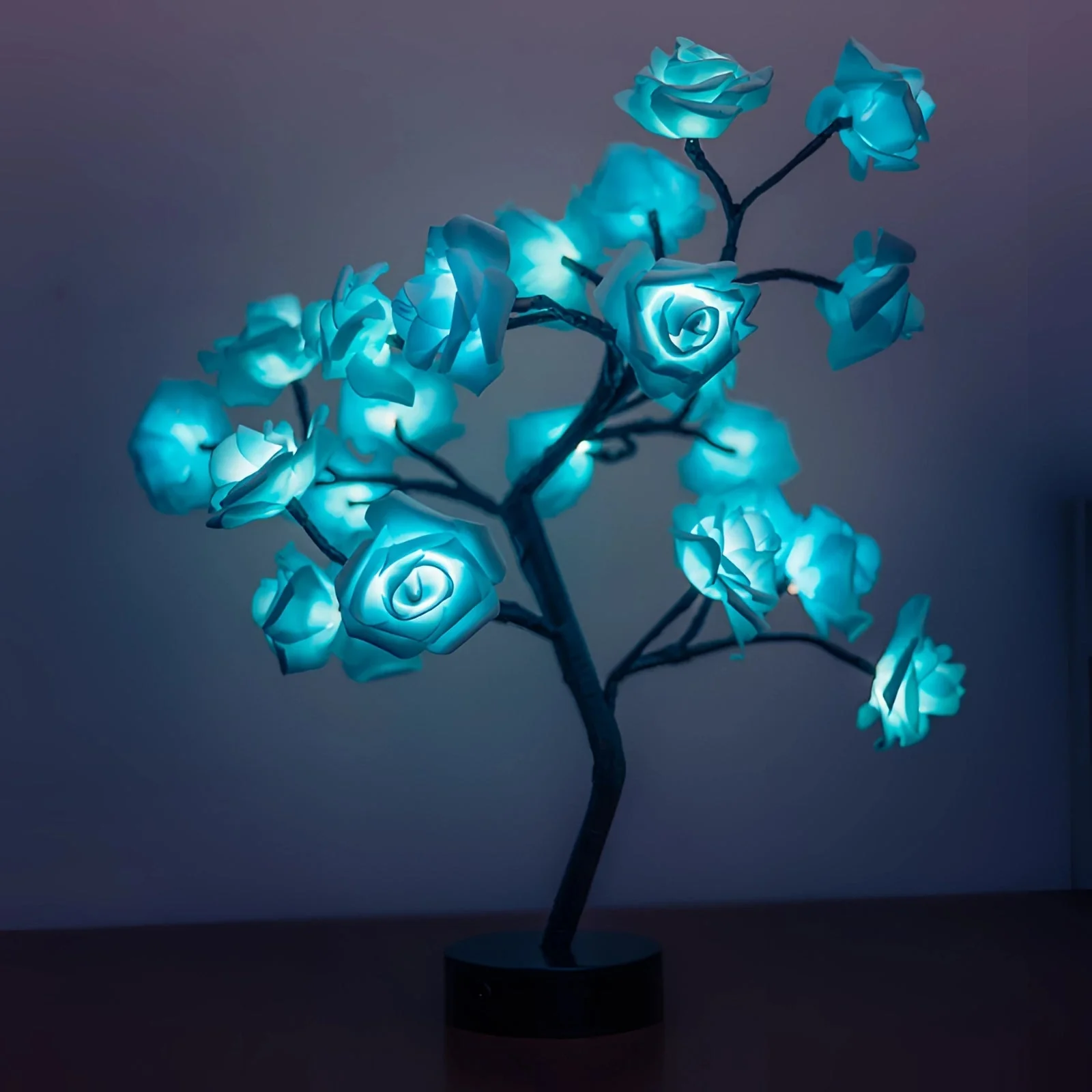 LED Rose Lamp Romantic Light Up Flower Night Light Valentine Gift - Image 3
