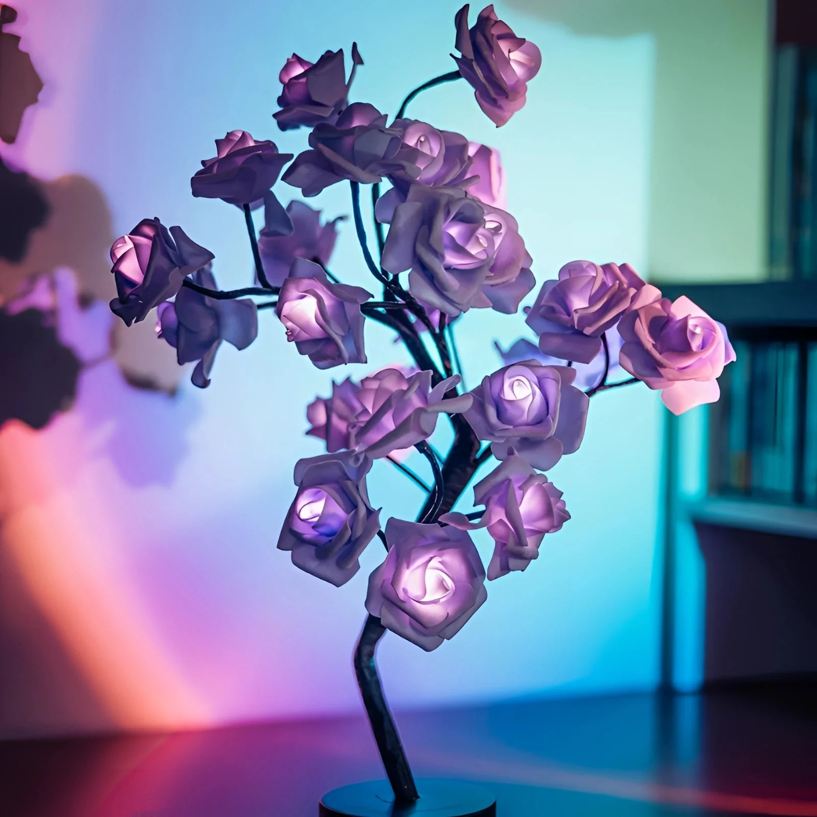 LED Rose Lamp Romantic Light Up Flower Night Light Valentine Gift - Image 4