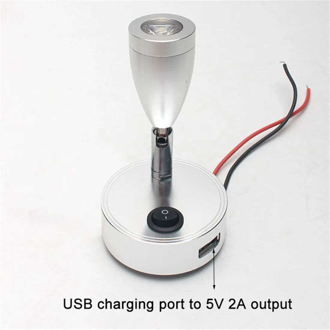 LED RV Reading Light 12V/24V with USB Port – Camper, Boat, Trailer Interior Lamp - Image 3
