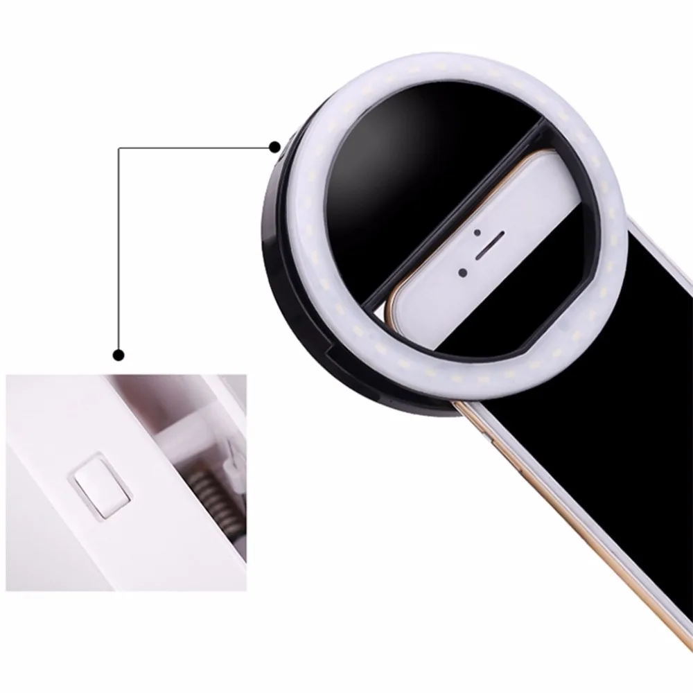 LED Selfie Ring Light Clip-On Phone Fill Light 36 LED Portable Video Lighting Lamp - Image 3