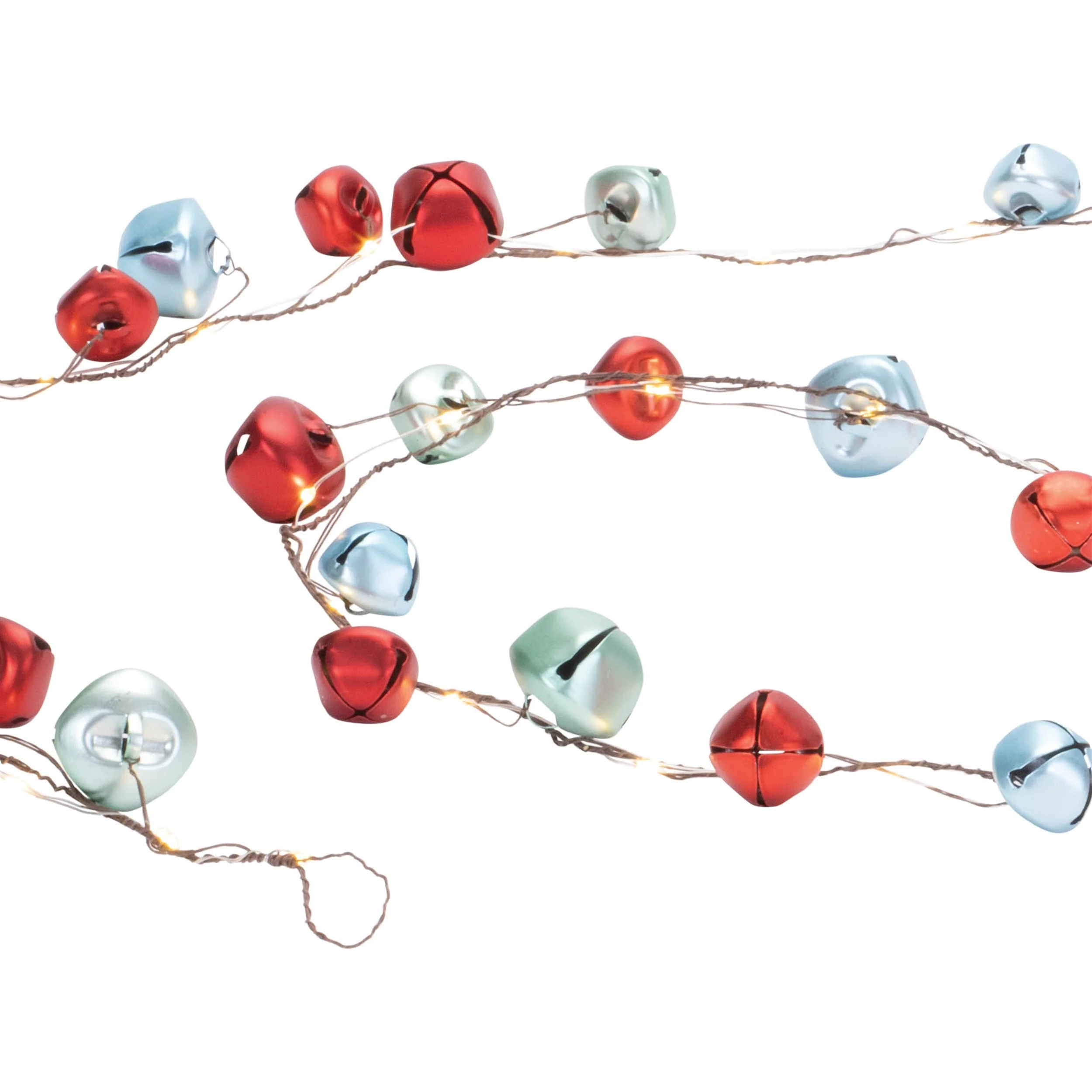 LED Sleigh Bell Wire Garland (Set of 2) - Image 2